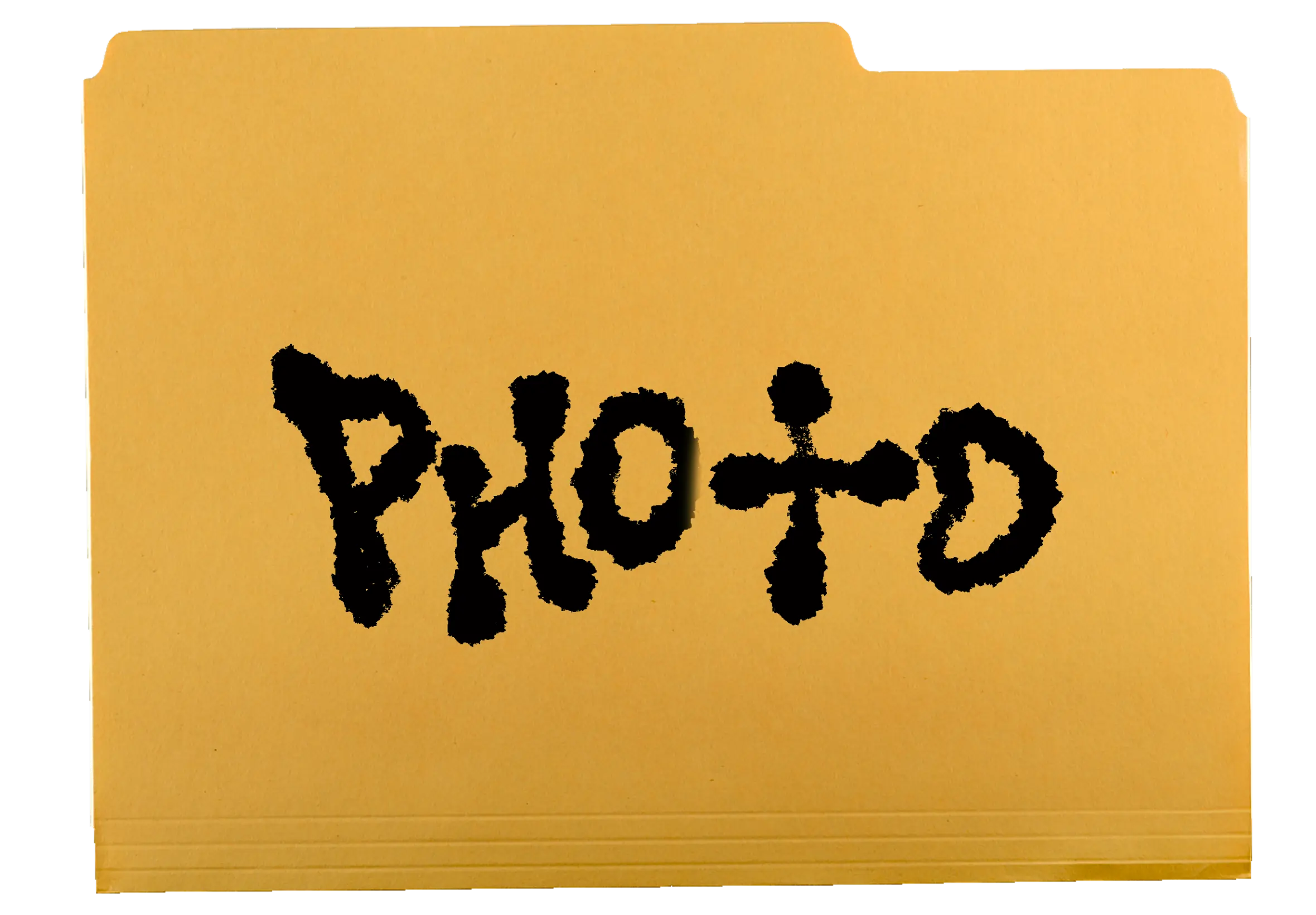 A photo of a folder that says photo